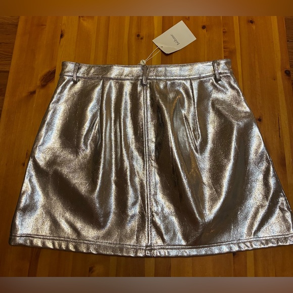 Bohme Metallic Silver Mini Skirt - Picture 6 of 10